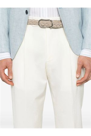 White virgin wool textured-finish trousers PT TORINO | CORFZAZ40FWDZI500010